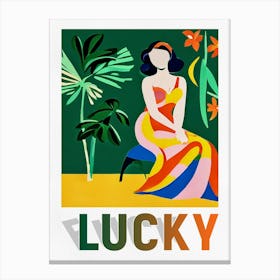 Lucky woman Canvas Print