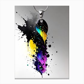 Rainbow Key Necklace 1 Canvas Print