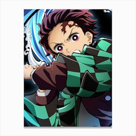 Anime Character Holding A Sword Canvas Print