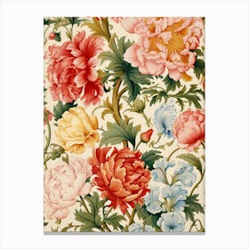 Peonies Wallpaper 5 Canvas Print