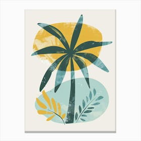 Palm Tree Flat Illustration 3 Canvas Print