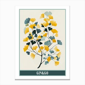 Ginkgo Tree Flat Illustration 4 Poster Canvas Print