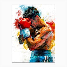 Boxer In Action sport Canvas Print