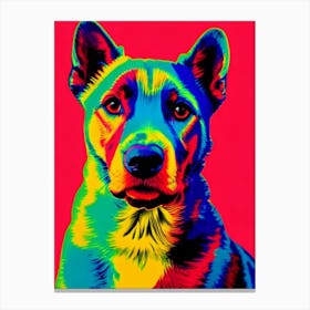 Norwegian Lundehund Andy Warhol Style dog Canvas Print