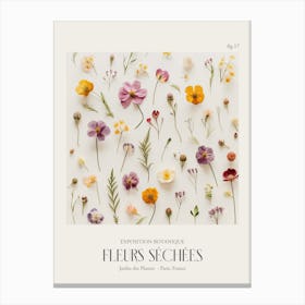 Fleurs Sechees, Dried Flowers Exhibition Poster 17 Canvas Print