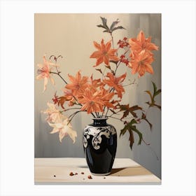 Bouquet Of Japanese Maple Flowers, Autumn Fall Florals Painting 2 Canvas Print