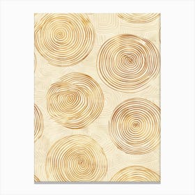Wood Circles Canvas Print