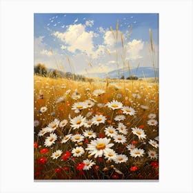 Daisies In The Meadow 4 Canvas Print