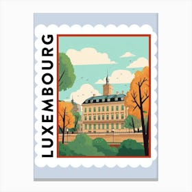 Luxembourg 2 Travel Stamp Poster Canvas Print