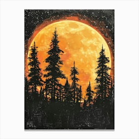 Full Moon In The Forest 9 Canvas Print