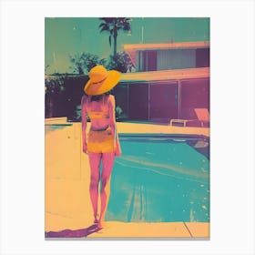 Girl In A Yellow Hat Canvas Print