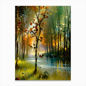 Oil Tree Art Canvas Print