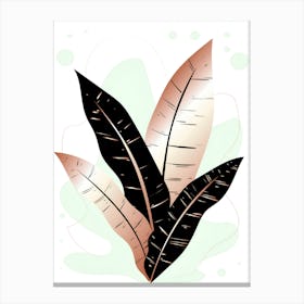 Black And Brown Leaves Canvas Print