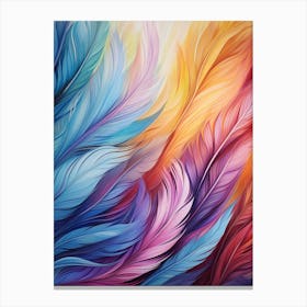 Pastel Feathers 3 Canvas Print