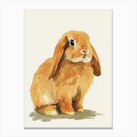 Cinnamon Rabbit Kids Illustration 4 Canvas Print