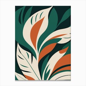 Abstract garden leaf print Canvas Print