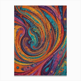 Abstract art featuring a mix of colorful splashes and paint strokes Canvas Print