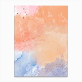 Pink Aesthetic Watercolor Canvas Print