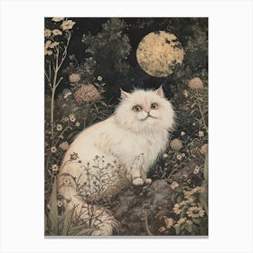 Persian Cat Japanese Illustration 3 Canvas Print