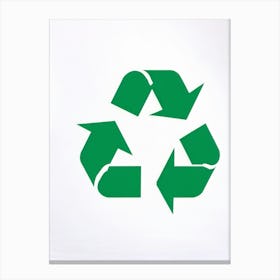 Environment Centric Illustration Depicting An Iconic Abstract Triangular Recycling Symbol Intertwin (1) Canvas Print