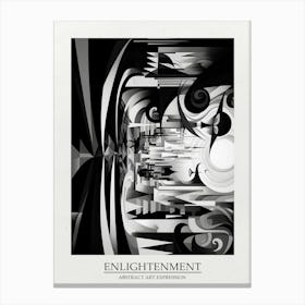 Enlightenment Abstract Black And White 6 Poster Canvas Print