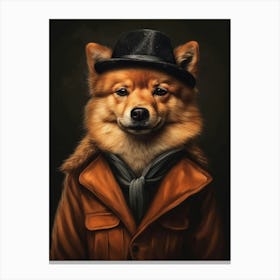 Gangster Dog Finnish Spitz 3 Canvas Print