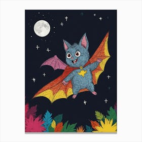 Bat In The Sky Canvas Print