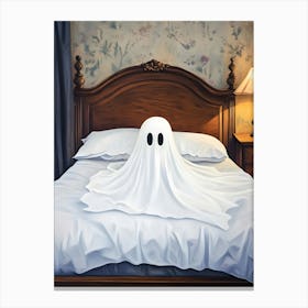 Ghost In Bed 1 Canvas Print