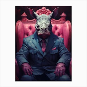 Pig In A Suit Canvas Print