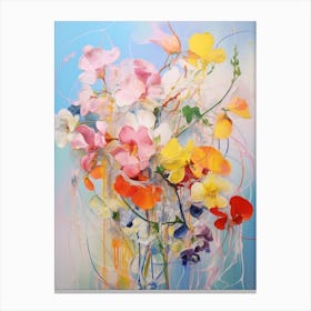 Abstract Flower Painting Freesia 1 Canvas Print