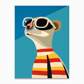 Little Meerkat 1 Wearing Sunglasses Canvas Print