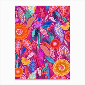 Neon Bloom - Magenta 1 Canvas Print