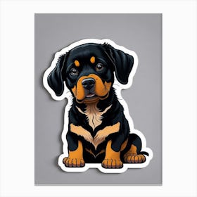 Default Sticker Cartoon Cute Rottweiler White Background Verme 0 F7384535 32a9 44ef Aa04 80bebf717bfd 1 Canvas Print