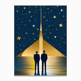 Christmas Night 4 vector art 1 Canvas Print