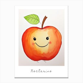 Friendly Kids Nectarine Poster Canvas Print