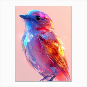 Colorful glass Bird Canvas Print