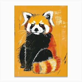 Yellow Red Panda 3 Canvas Print