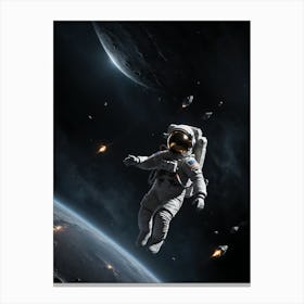 Astronaut In Space Canvas Print