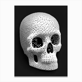 Skull With Terrazzo 2 Patterns Doodle Canvas Print