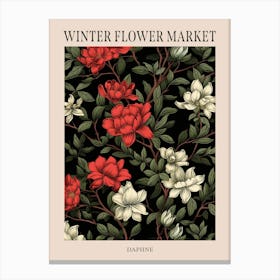 Daphne 4 Winter Flower Market Poster Canvas Print