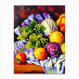 Red Cabbage 3 Cezanne Style vegetable Canvas Print