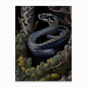Black Pine 1 Snake Painting Canvas Print