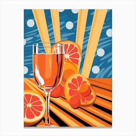 Pop Art Style Dotty Cocktails 4 Canvas Print