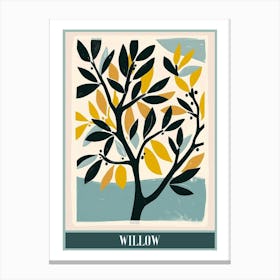 Willow Tree Flat Illustration 1 Poster Canvas Print