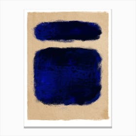 Blue On Beige Canvas Print