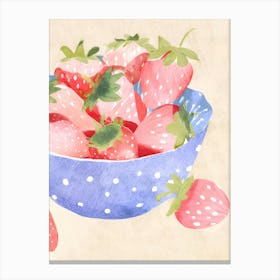 Strawberry Bowl Canvas Print