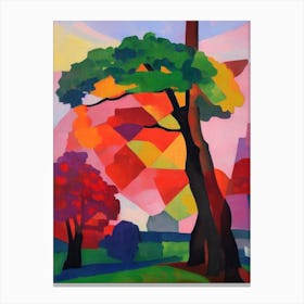 English Oak Tree Cubist 2 Canvas Print