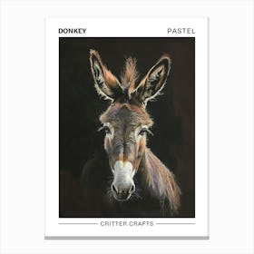 Donkey Pastel Watercolour 2 Poster Canvas Print