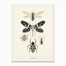 Colourful Insect Illustration Spider 11 Poster Canvas Print