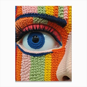 Crochet Eye Colour Pop  Canvas Print